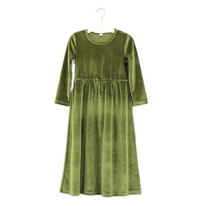 Sukienki dla dziewcząt długie rękawy ubrania dla dzieci błyszczące aksamitne jesień dziewczyny dla dzieci ubranie wygodna sukienka 240329