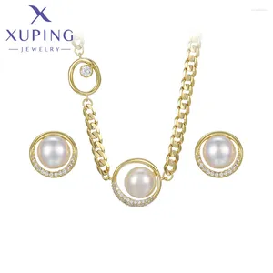 ネックレスイヤリングセットXuping Jewelry Arrival ImitationPearl Earing Jewelries Party for Women Essential Trendy Gifts