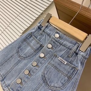 4 6 8 1 0 12YTeenage Clothing Suit Girl's Jeans Coat Set Spring Autumn New Girl's Simple Washed Denim Jacket Skirt 2PCS Set