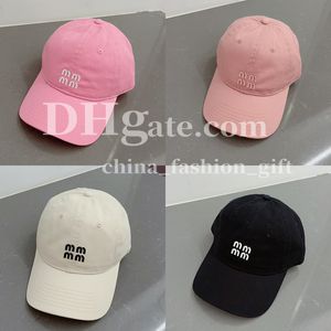 Canvas Baseball Cap Designer Pelting Cap Men Женщины ежедневная повседневная шляпа сладкая розовая шляпа для девочки спортивная шашка для игры в праздничный солнце