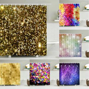 Shower Curtains Golden Glisten Dream Bathroom Curtain Waterproof Bath Large Size 240 180cm With Hooks