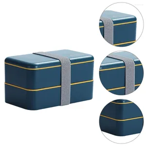 Servis lunchbox dubbel lager bento japansk stil hållare bärbar containerstudent