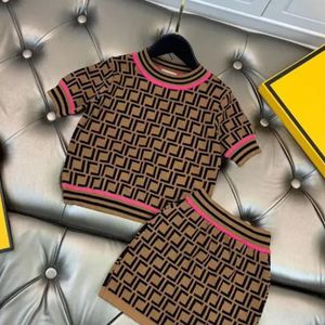 A mais nova camiseta infantil para crianças feminina f saia de grife e camisa de j-deco