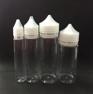 Garrafas de plástico gordinhas vazias 60ml 100ml 120ml Pet Ecig Unicorn Bottle com tampas de adulteração de CRC para Eliquid EJUICE8132600