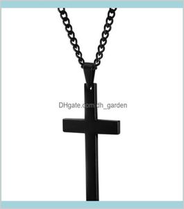 Christian Jesus Single Titanium Halsband Rostfritt guld Silver Black Prayer Choker Crucifix Pendants Men smycken NMV5K Pendant N DS4X14070923