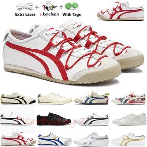 2024 Rode Shoes Onitsukass Tiger Mexico 66 Sneakers Женщины Мужчины Дизайнеры спортивные туфли белая свобода Blue Birch Red Gold White Classic Red Fashion Trainers