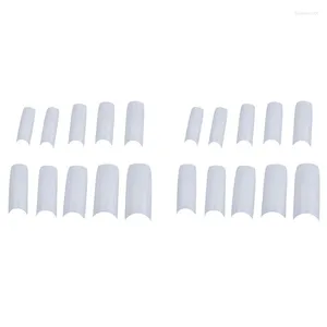 False Nails 1000 Pcs French Style Acrylic Artificial Fingernails Half Tips White