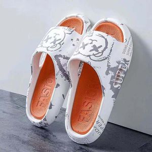 Designer Womens spetsiga tofflor Sommarläder Läger Flat Casual Sandals Hotel Bekväm mjuk drag Beach Resort lägenhet