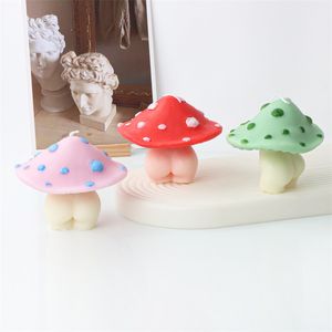 Mushroom Candle Silicone Mold Umbrella Female Soap Resin Plaster Making Set Chocolate Cake Ice Cube Mould Home Party Decor Gifts