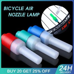 Ny cykelcykelventillampa Hot Wheels Mtb Road Bicycle Accessories Glow Stick Type Tire Lamp Night Cykel Säkerhet VARNING