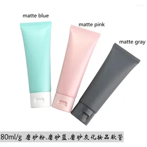 Storage Bottles 10-100pcs Empty 80ml Soft Tube Lotion Bottle Face Facial Cleanser Cream Container Matte Pink/Gray Squeeze With Flip Cap