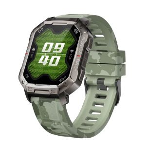 Armbands Men's Outdoor Sports Watch IP67 Vattentät smart klocka med Bluetooth Call Military Camouflage Sports Armband Fitness Tracker