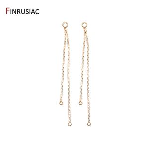 14K Gold Plated Brass Long Tassel Ear Wire For Earring Making DIY Earring Findings For Jewelry Making Accessories