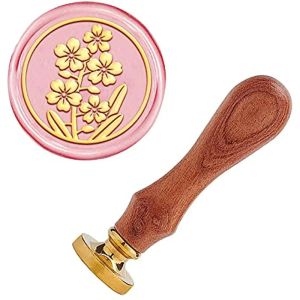 Flower Wax Seal Stamp Do Not Forget Me Sealing Wax Stamps Retro Wood Stamp Wax Seal 25mm Removable Brass Head Wood Handle