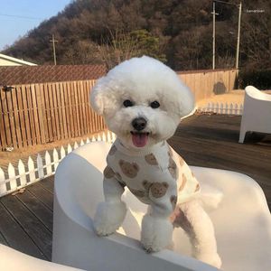 Köpek Kıyısı Kış Evcil Giysileri Moda Sevimli Ayı T-Shirt için Sıcak Kazak Tişört Chihuahua Yorkshire Yavru Küçük ve Orta Evcil Hayvanlar Açık