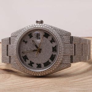 Luxo Parecendo totalmente assistir Iced para homens Mulher Top artesanato exclusivo e caro Mosang Diamond Relógios para Hip Hop Industrial luxuoso 43336