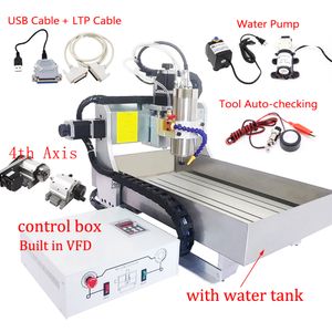 LTP USB 2 In 1 4 Eksen CNC Gravür Makinesi 3040 Ahşap Yönlendirici 2200W 1500W Metal PCB Yazı Öğütme Değerleme Oyma Kesme Makinesi