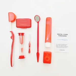 8st/Set Oral Cleaning Care Dental Teeth ortodontic Kits Whitening Tool Suit Interdental Brush Portable2. för oral vårdblekning