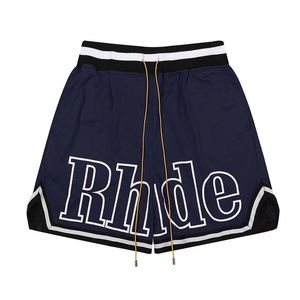 Designer Mens Shorts Rhude Shorts Mens Fifth Shorts Män Set Tracksuit Pants Loose and Bekväm mode vara populära nya designer Summer Mens Shorts Gym Shorts 12