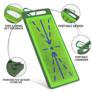 New Golf Divot Board-Low Point and Swing Path Trainer-Instant Feedback Golf Swing Trace Pad Anytime Anywhere See Your Swing Path