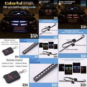 TCACT CAR ACESSORIE COLLOFULL 56cm Knight Rider RGB Color com controle remoto para o Honda Civic 2017 LEDS LENTAS NET