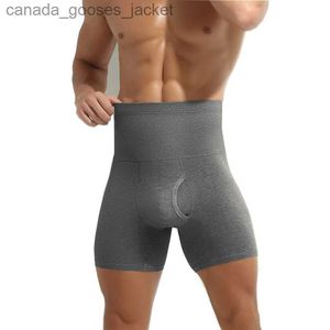 Underpants Cotton Mens Underwear Mens Boxing Belt Anti Wear Gambe High Waist Wart Waist Shorts Shorts Mens In biancheria intima C240411