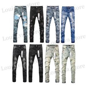 Mens Jeans Purple Jeans Herr Mens Designer Jeans Estruerade Black Jeans Ripped Biker Slim Fit Motorcykelcyklister Pants For Men Fashion Mens Design Strtwear Slim Jeans Size