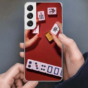 Creative Mahjong Phone Case For Samsung Galaxy M12 M21 M30S M31 M32 M51 M52 Note 8 9 10 20 J4 J6 Plus J8 Soft Silicone Cover