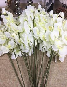 20pcslot Whole White Orchid ramificações artificiais para decoração de festas de casamento orquídeas Flores baratas 3120481