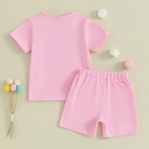 Set di abbigliamento outfit di compleanno per bambini per bambini mezz'iva due vestiti estivi da quattro t-shirt shorts