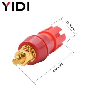 10pcs/Lot Pflaumenbindung nach 4mm Bananen -Stecker Buchse Red Black Netzteil Anschlussanschluss für Audio -Lautsprecherverstärker -Kabel