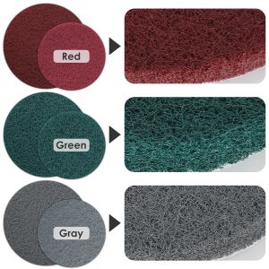 32pcs Round Scrub Pads 4/5 polegadas Power Power Power Drill Scouring Pad com Limpeza de ladrilhos reutilizáveis de suporte de disco de 4/5 polegadas e