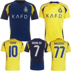 Ronaldo Al Nassr Soccer Jersey 24 25 Cristianos Sultan Al-Ghannam Nawaf Boushal Mohamed Simakan Ali Lajami Aiman Yahya Mohammed Al-Fatil Anderson Talisca Mane