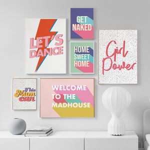 Bok bitti mektup tuval boyama modern baskı ilham verici motivasyonel tırnak poster duvar sanat renk tipografi ev dekor