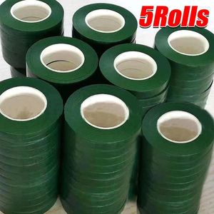 Dekorative Blumen 5/2/1Rolls Selbstklebender Bouquet Blumenstamm Band künstliche Blumenpackung Florist Grüne Bänder Dekoration DIY Supplies