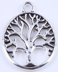 400pcslot antique bronze round life tree charm DIY ZAKKA retro jewelry accessories alloy metal pendant 4888w19609089040091
