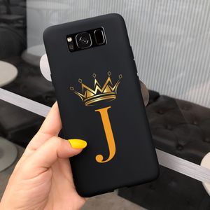 För Samsung Galaxy S8 Case S8+ Cover Luxury Crown Letters Cover Soft Silicone Phone Case för Samsung S8 Plus S 8 Galaxys8 stötfångare