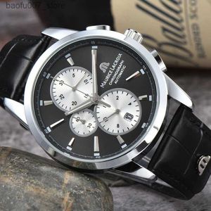 Armbandsur Maurice Lacroix Ben Tao Series Three Eye Chronograph Fashionable Casual Lyxiga läder Mens Logos Masculinos 2024