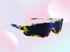 야외 안경 4 렌즈 편광 야외 스포츠 자전거 자전거 선글라스 Gafas MTB 사이클링 안경 안경 Peter Goggles Man T220921197204