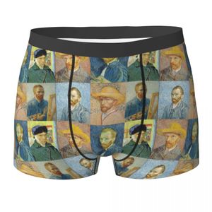 Vincent Van Gogh Men Underwear Portrait Pop Culture Sunflowers Art Boxer Shorts trosor roliga mjuka underbyxor för manlig S-XXL