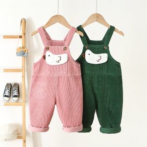 Byxor Baby Girl Boy Pants Corduroy Jumpsuit för Baby Casual Spring Toddlers overalls Girls Casual Playisuit Trousers for Boys 9m36m
