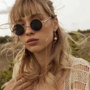 Eyeglasses chains 2020 Luxury Fashion Simple Casual Gold Glasses Chain Geometric Round Glasses Stand Neck Rope Sunglasses Hanging Strap C240411