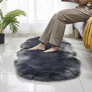 Carpets Imitation Wool Leather Sofa Carpet Non-slip Floor Mat Seat Cushion Bay Window Living Room Bedroom Blanket