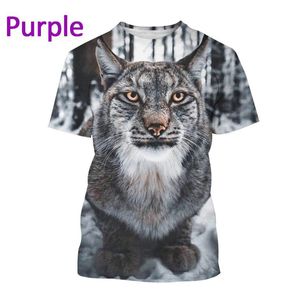 Neues Lynx Beast kurzärmeligte Männer lässige coole Big Cat Street Rumänische Nationaltier Top T-Shirt tragen