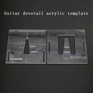 Kablar 2st Gitarr Straight Dovetail Mortise Tenon Mold Guitar Dovetail Tenon Mold Transparent Akrylmall Gitarr Making Molds