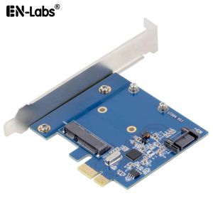 Cards PCIe X1 To MSATA SSD & SATA3.0 Combo Expansion Card, ASM1061 Chipset PCI Express Controller Mini SATA SSD Adapter for PC Desktop