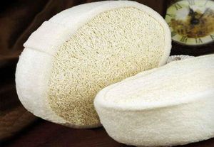 1PCS Soft świeży naturalny loofah Luffa Sponge Shower Spa Scrubber Exfoliator Kathing Masaż pędzla BEIGE4709748