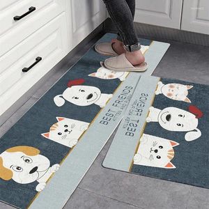 Bath Mats Cartoon Kitchen Carpet Non-Slip Mat Area Rugs Absorbent Living Room Bathroom Entrance Doormat Floor Rug