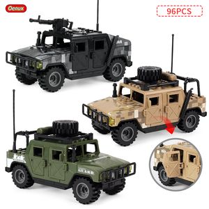 Nuovo Arrivo Modello di veicolo per veicoli per auto a jeped militare Mini Building Mini Soldati dell'esercito figura illuminando il giocattolo MOC per bambini regalo per bambini
