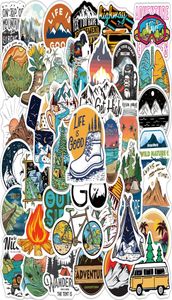 50pcs Forest Hiking Camping Stickers Outdoor Travel Beautiful Scenery Decal Sticker To DIY Water Bottle Phone Laptop4010939